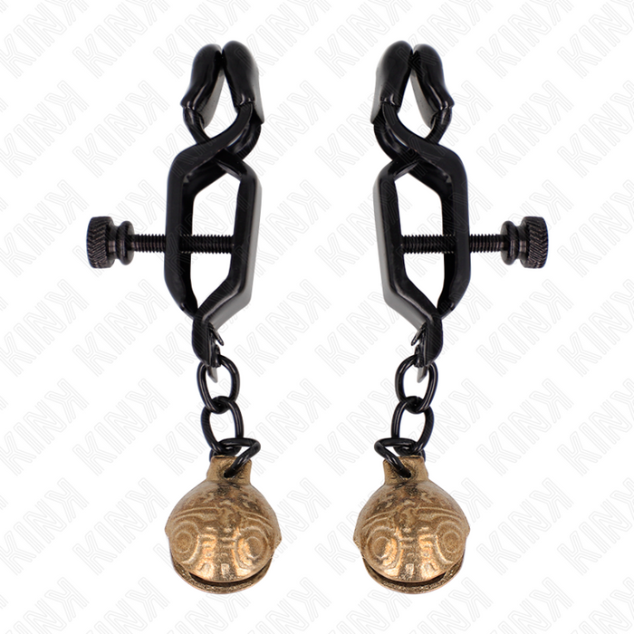 KINK - BELL JAW STYLE NIPPELKLEMMEN SCHWARZ 7 CM