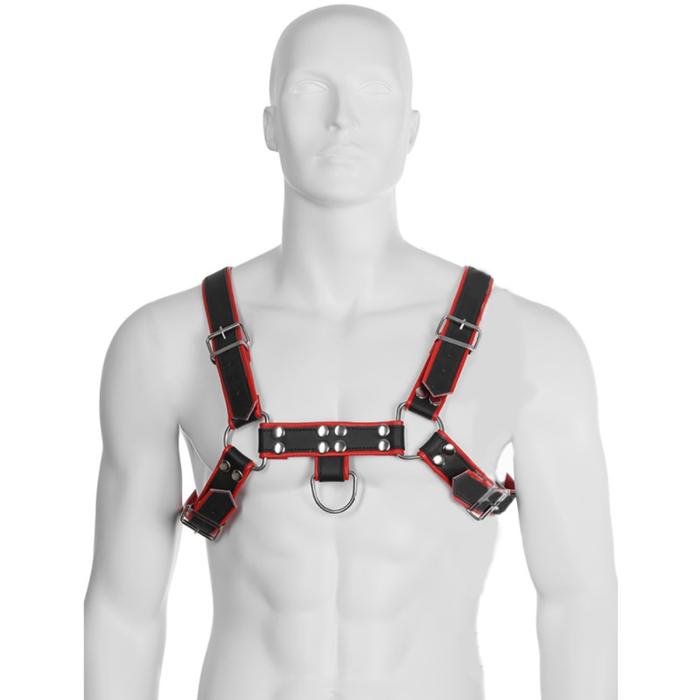 LEATHER BODY - KETTENGURT III SCHWARZ / ROT