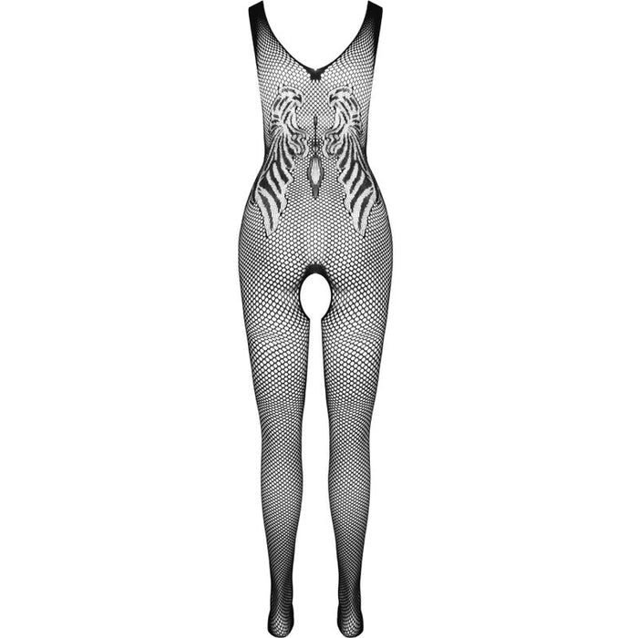 PASSION - BS098 SCHWARZER BODYSTOCKING, EINE GRÖSSE