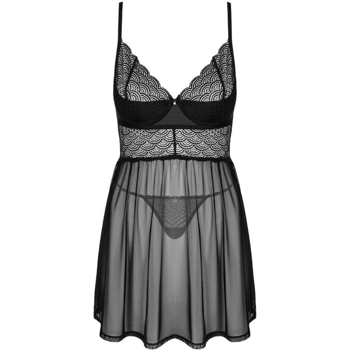OBSESSIVE - CHEMERIS SET BADYDOLL & THONG XS/S