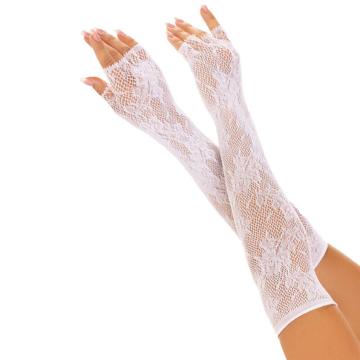 LEG AVENUE - FLORAL NETWORK FINGERLOSE HANDSCHUHE