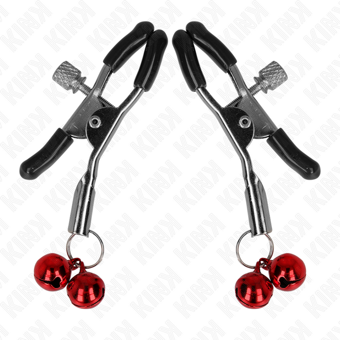 KINK - DOPPELTE GLOCKEN-NIPPELKLAMMERE ROT 6 CM