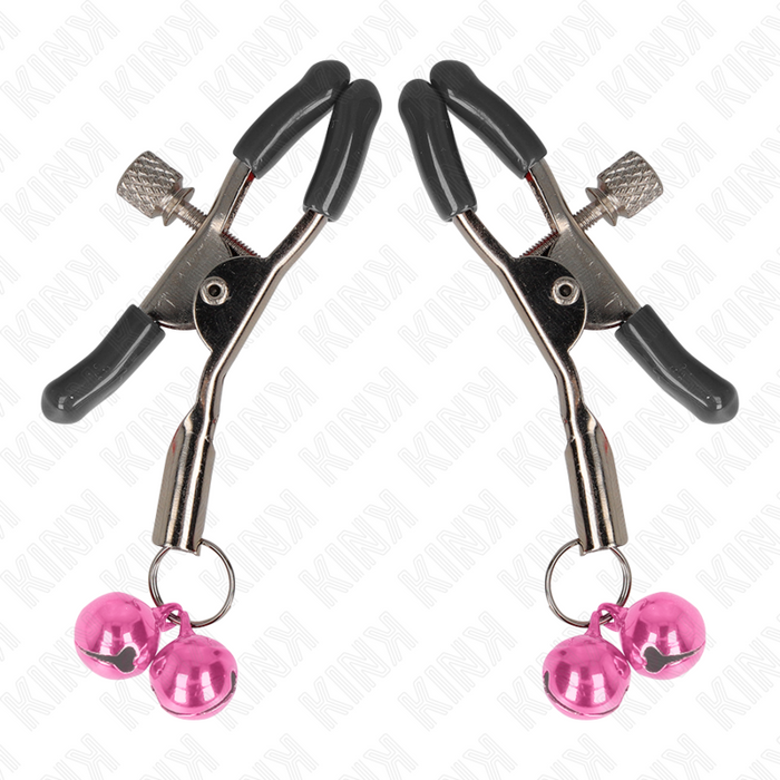 KINK - DOPPELGLÖCKCHEN-NIPPELKLAMMER ROSA 6 CM