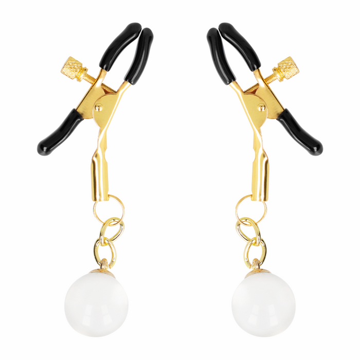 KINK - GLASPERLEN-NIPPELKLAMMERN GOLD 6 CM
