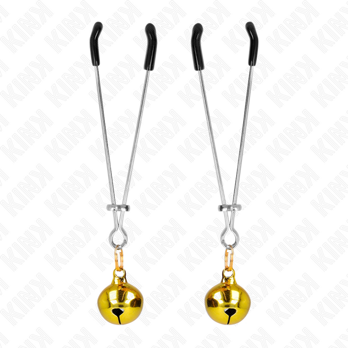 KINK - DÜNNE GLOCKEN-NIPPELKLAMMERN GOLD 7 CM