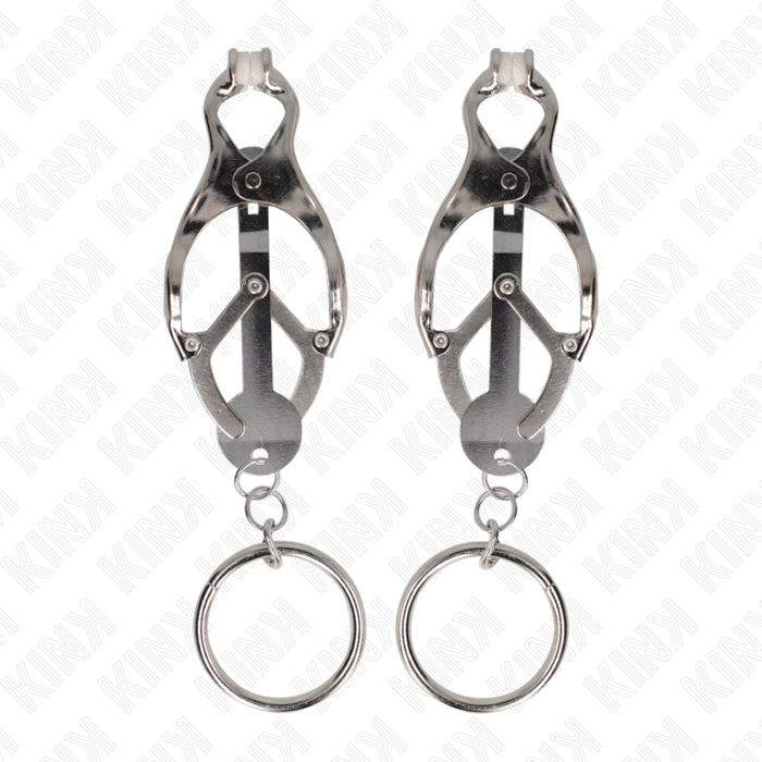 KINK - O-RING JAPANISCHE KLEEBLATT-NIPPELKLAMMERN SILBER